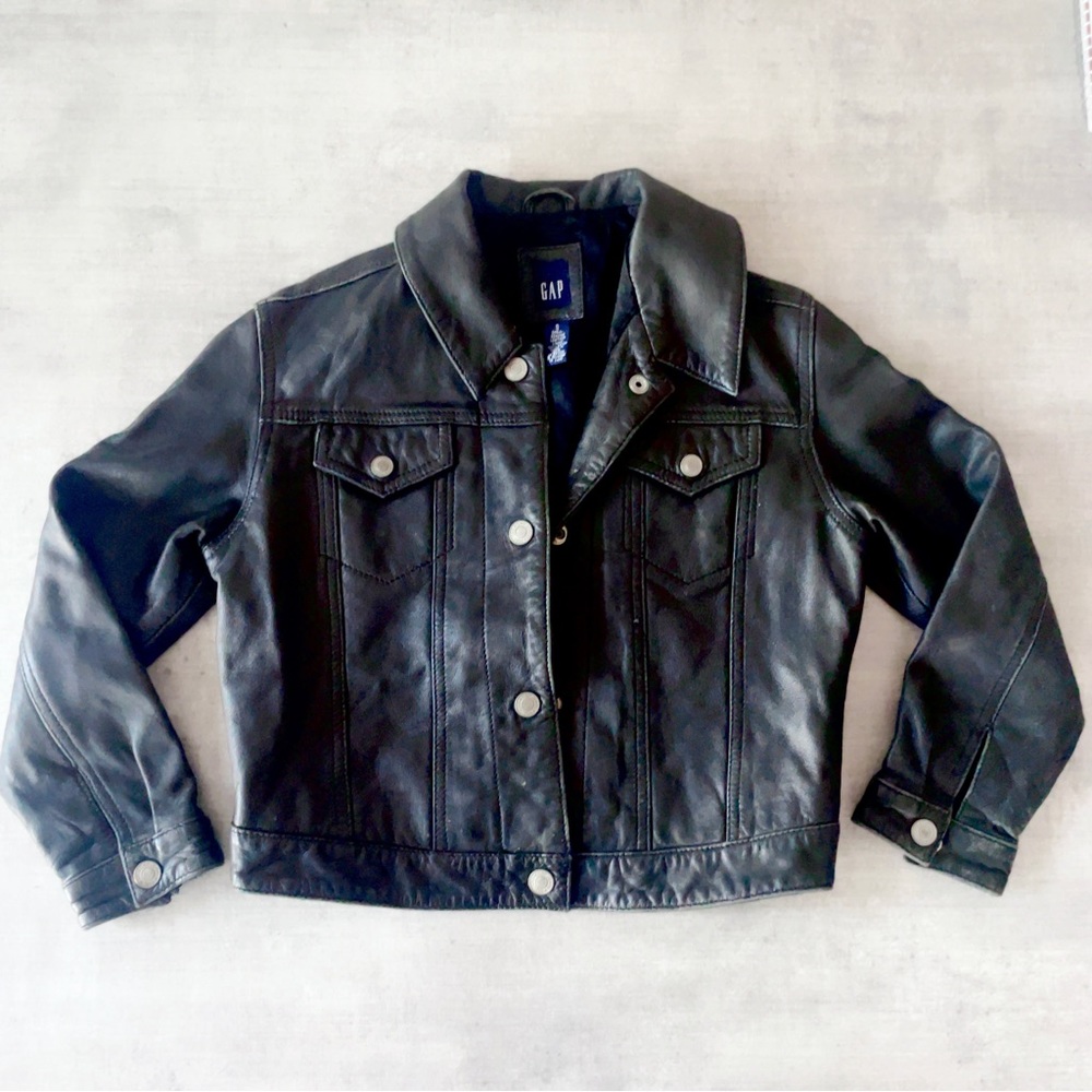 Gap kids 90s style leather jacket 🔥